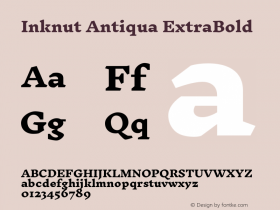 Inknut Antiqua ExtraBold Version 1.003 Font Sample