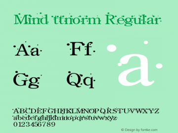 Mind ttnorm Regular Altsys Metamorphosis:10/27/94 Font Sample