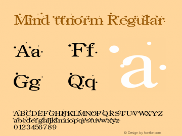 Mind ttnorm Regular Altsys Metamorphosis:10/27/94 Font Sample