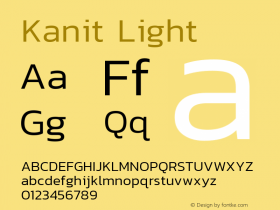 Kanit Light Version 1.002图片样张
