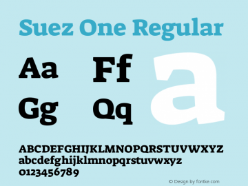 SuezOne-Regular Version 1.000 Font Sample