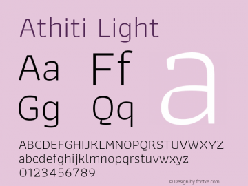 Athiti-Light Version 1.032 Font Sample