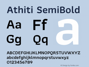 Athiti-SemiBold Version 1.032 Font Sample