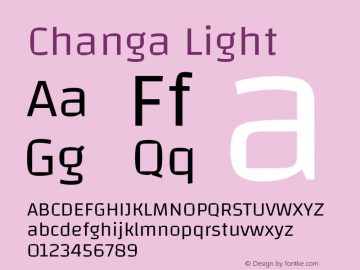 Changa-Light Version 2.002; ttfautohint (v1.5.10-5e6f)图片样张