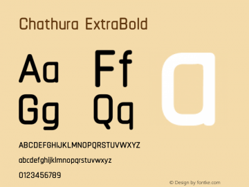 Chathura ExtraBold Version 1.002 2016 Font Sample