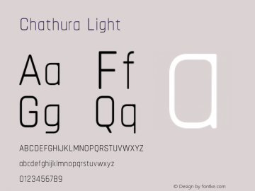 Chathura Light Version 1.002 2016 Font Sample