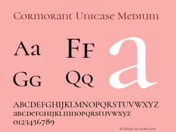 Cormorant Unicase Medium Version 3.303图片样张