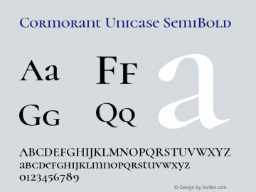 Cormorant Unicase SemiBold Version 3.303图片样张