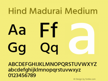 Hind Madurai Medium Version 1.001;PS 1.0;hotconv 1.0.86;makeotf.lib2.5.63406; ttfautohint (v1.5.33-1714) -l 8 -r 50 -G 200 -x 13 -D latn -f taml -w G -W -c -X 