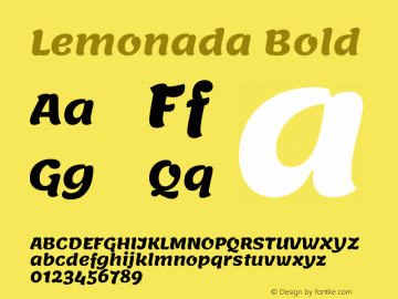 Lemonada Bold Version 3.006图片样张