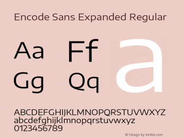 Encode Sans Expanded Regular Version 2.000图片样张