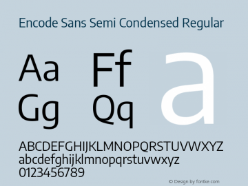 Encode Sans Semi Condensed Regular Version 2.000图片样张