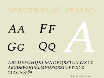 Spectral SC Italic Version 2.001图片样张