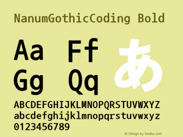 NanumGothicCoding-Bold Version 2.000;PS 1;hotconv 1.0.49;makeotf.lib2.0.14853 Font Sample