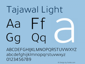 Tajawal Light Version 1.700 Font Sample