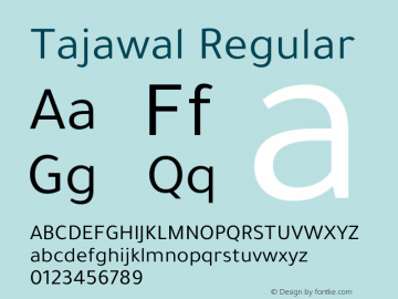 Tajawal Version 1.700 Font Sample
