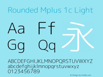 Rounded Mplus 1c Light Version 1.059.20150529图片样张