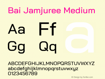 Bai Jamjuree Medium Version 1.000; ttfautohint (v1.6) Font Sample