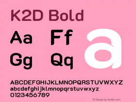 K2D Bold Version 1.000; ttfautohint (v1.6) Font Sample