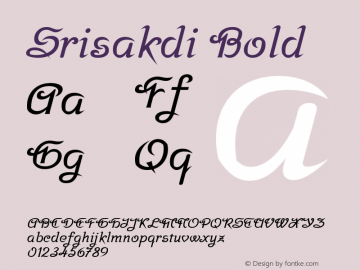 Srisakdi Bold Version 1.000; ttfautohint (v1.6)图片样张