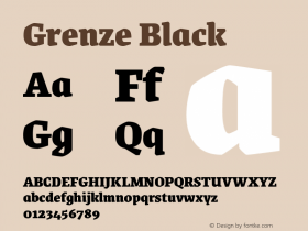 Grenze Black Version 1.002; ttfautohint (v1.8)图片样张