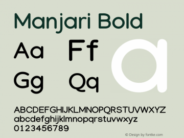 Manjari Bold Version 1.710图片样张