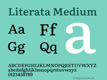 Literata Medium Version 2.201 Font Sample