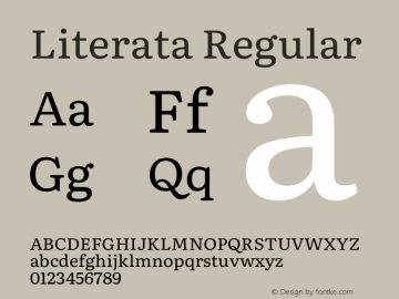 Literata Regular Version 2.201 Font Sample