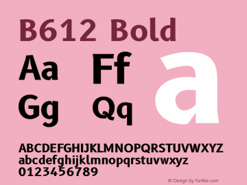 B612 Bold Version 1.008 Font Sample