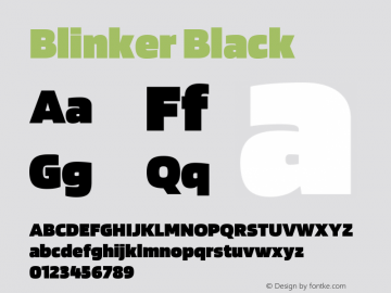 Blinker Black Version 1.015;PS 1.15;hotconv 1.0.88;makeotf.lib2.5.647800图片样张