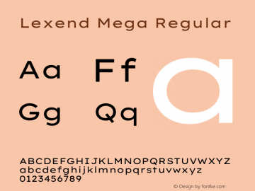 Lexend Mega Regular Version 1.001图片样张