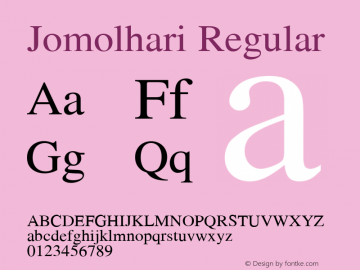 Jomolhari Regular Version 1.000 Font Sample