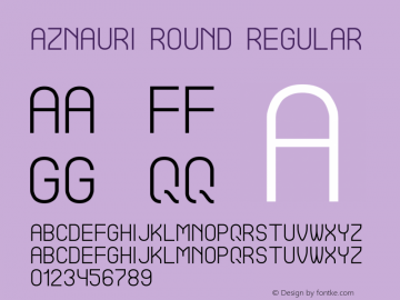 Aznauri Round Regular Version 1图片样张