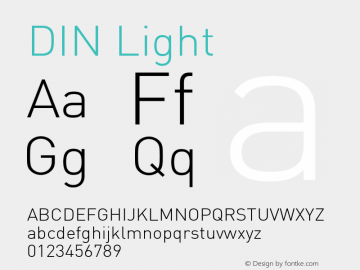 DIN-Light 001.000 Font Sample