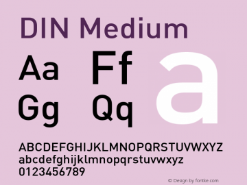 DIN-Medium 001.000 Font Sample