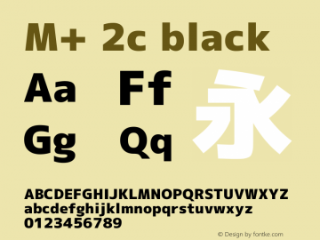 M+ 2c black  Font Sample