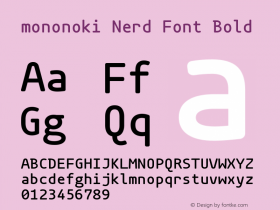 mononoki Bold Nerd Font Complete Version 1.001 Font Sample