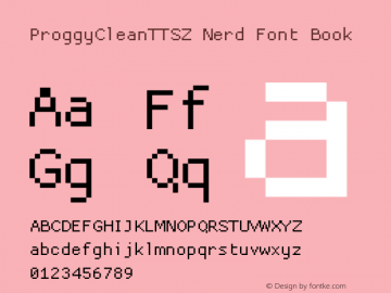 ProggyCleanTTSZ Nerd Font Complete 2004/04/15 Font Sample