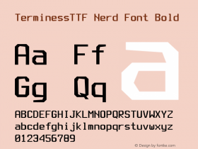 Terminess (TTF) Bold Nerd Font Complete Version 4.40.1;Nerd Fonts 2.图片样张