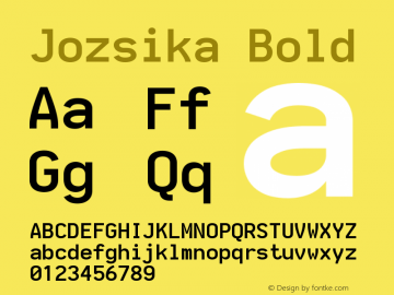 Jozsika Bold 2.1.0 Font Sample