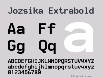 Jozsika Extrabold 2.1.0 Font Sample