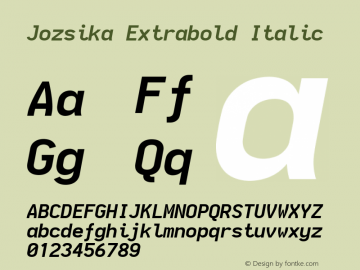 Jozsika Extrabold Italic 2.1.0图片样张