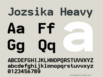 Jozsika Heavy 2.1.0 Font Sample