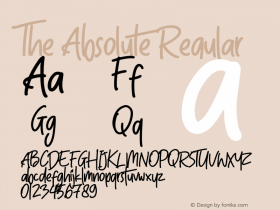 The Absolute Version 1.002;Fontself Maker 3.3.0图片样张