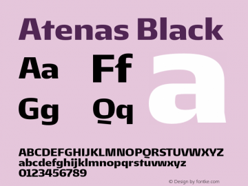 Atenas Black Version 2.500;hotconv 1.0.109;makeotfexe 2.5.65596 Font Sample