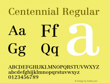 Centennial Regular 001.100图片样张