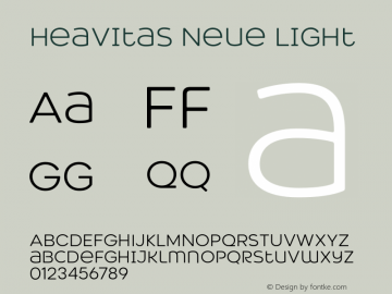Heavitas Neue Light Version 1.000;hotconv 1.0.109;makeotfexe 2.5.65596图片样张