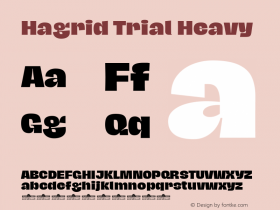 Hagrid Trial Heavy Version 1.000 Font Sample