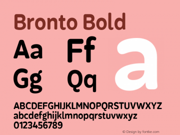 Bronto Bold Version 1.001;PS 001.001;hotconv 1.0.70;makeotf.lib2.5.58329图片样张