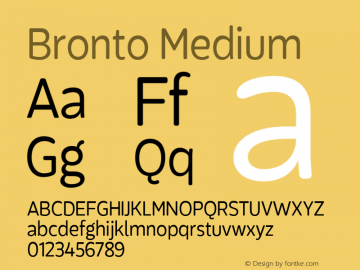 Bronto Medium Version 1.001;PS 001.001;hotconv 1.0.70;makeotf.lib2.5.58329图片样张